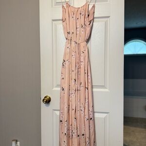 Abercrombie & Fitch Light Pink Floral Maxi Dress